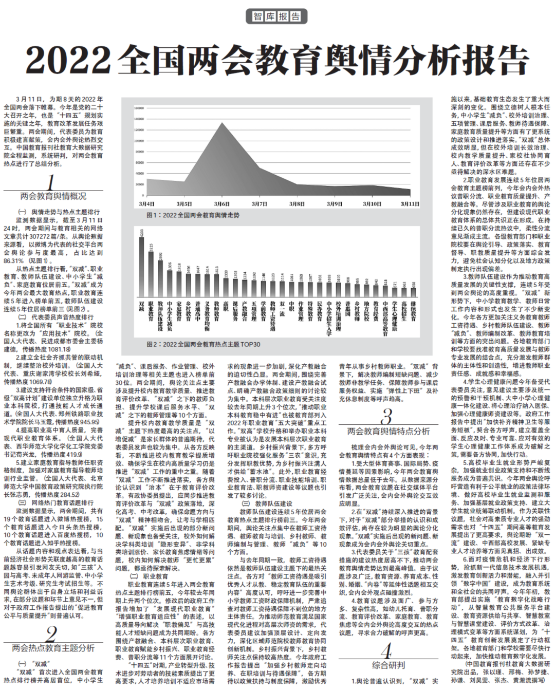 全國(guó)兩會(huì)教育輿情分析報(bào)告